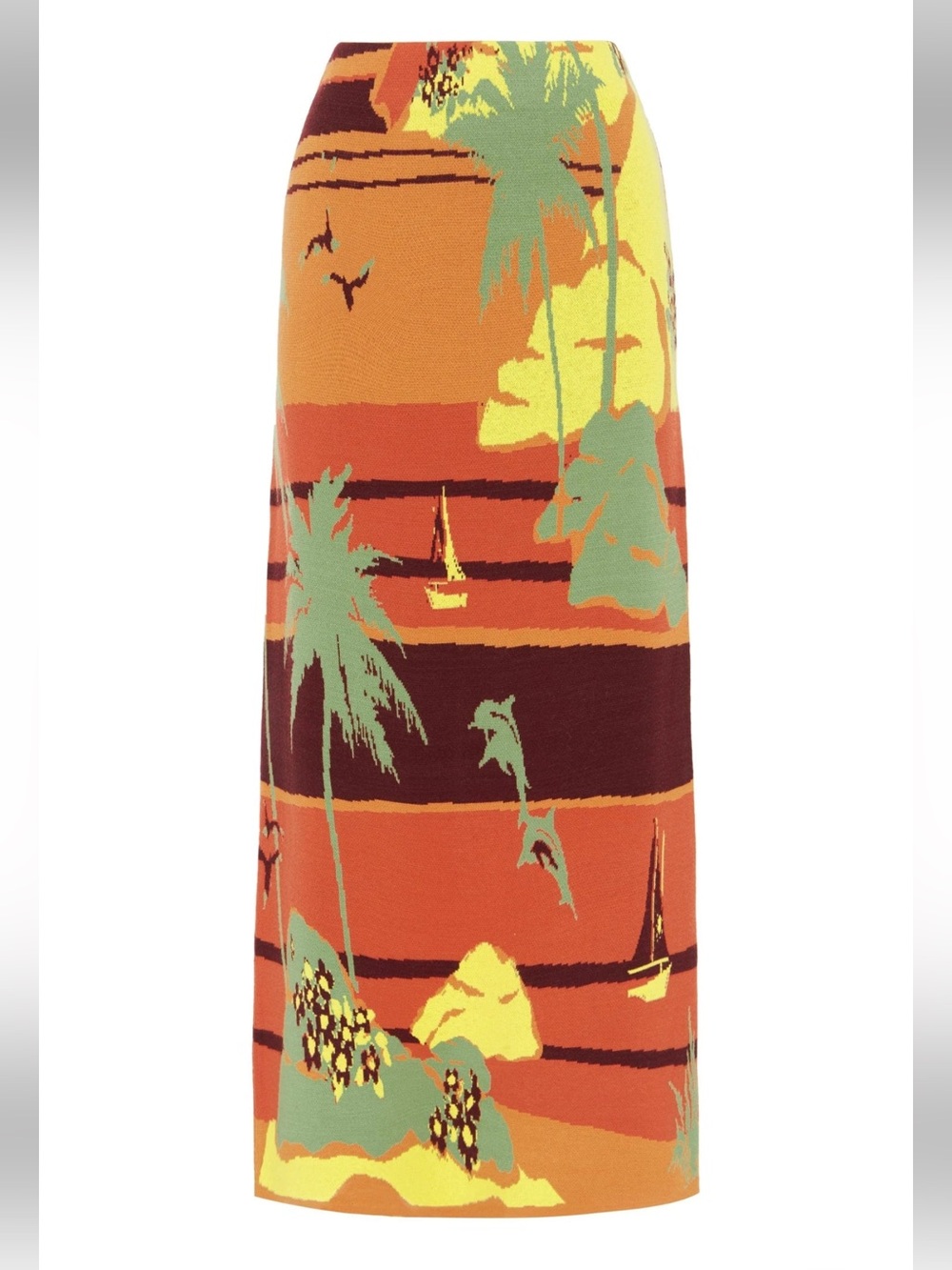 NWT!! ALÉMAIS Palm Island Knit Skirt
